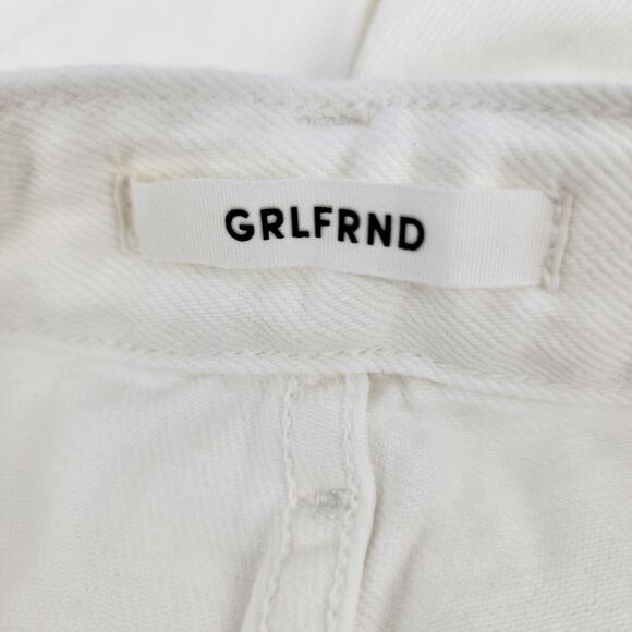 GRLFRND Zipper Front Thea Denim High Rise Straight Jeans In Super Moon Size 26 - Picture 2 of 5